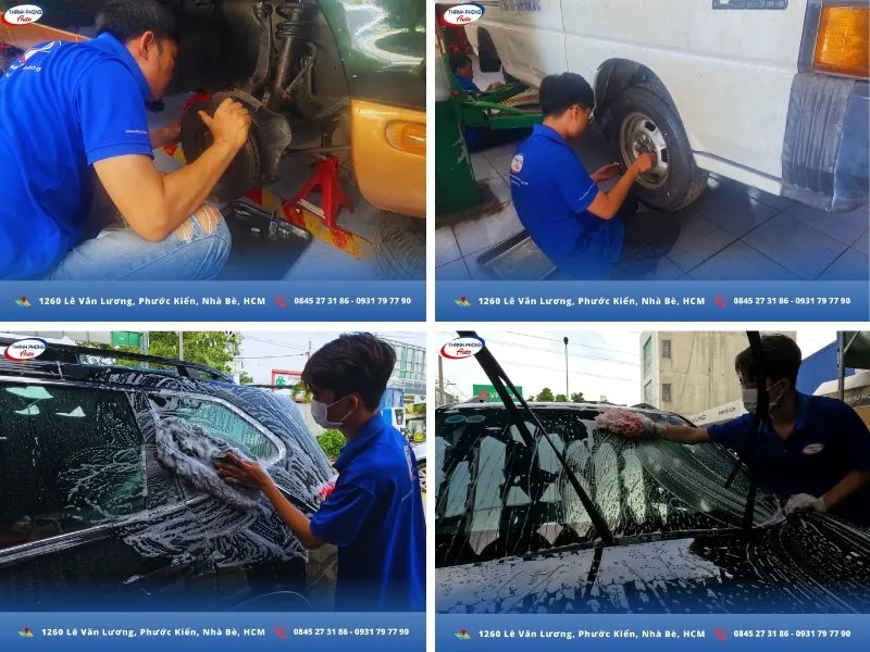 Kỹ Thuật Viên Đồng Sơn Thực Hành Sửa Chữa Thân Vỏ Trên Xe Thật