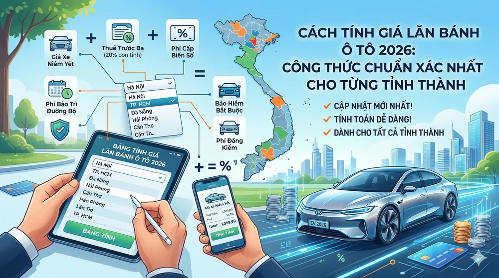 Lệ phí trước bạ xe ô tô cũ 2026
