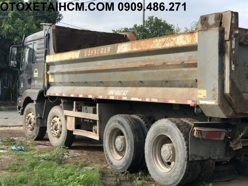 Cấu tạo thùng ben 15 khối của xe ben shacman 4 chân cũ