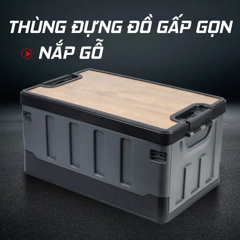 Chi tiết bên trong thùng đựng đồ cốp xe, thể hiện rõ vách ngăn linh hoạt giúp phân chia các loại đồ dùng khác nhau