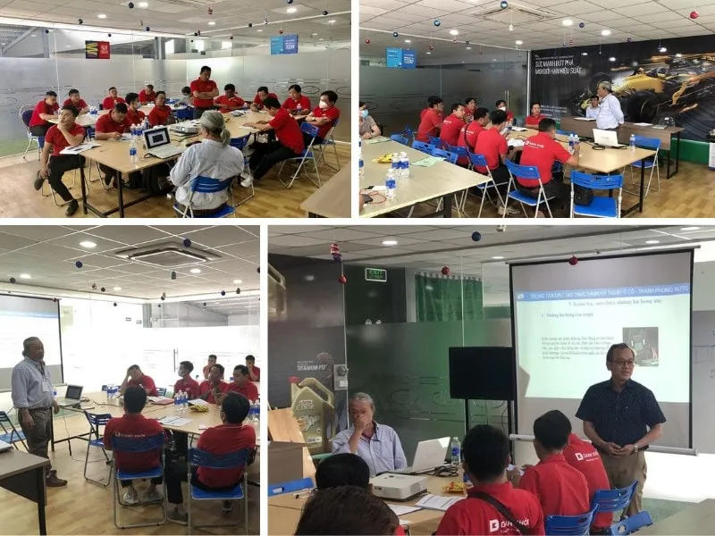 Tiết học lý thuyết tại Thanh Phong Auto