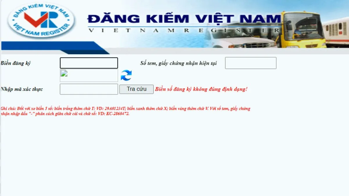 Alt text mô tả thao tác nhập mã xác thực khi thực hiện cách tìm biển số xe máy trực tuyến