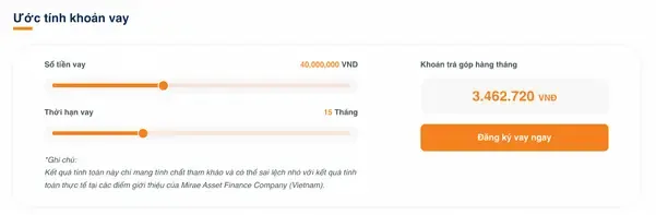 Công cụ tính toán tự động của các công ty tài chính