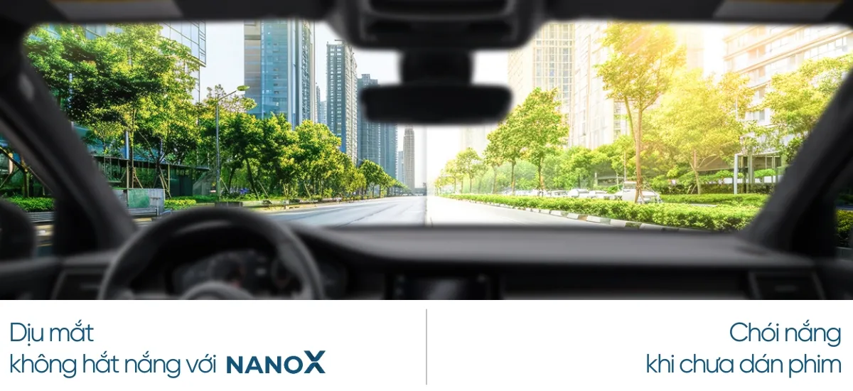 Phim cách nhiệt ô tô nanox Giảm chói loá