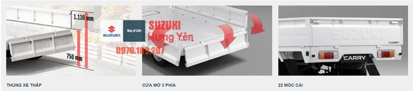 Nội thất Suzuki 750kg