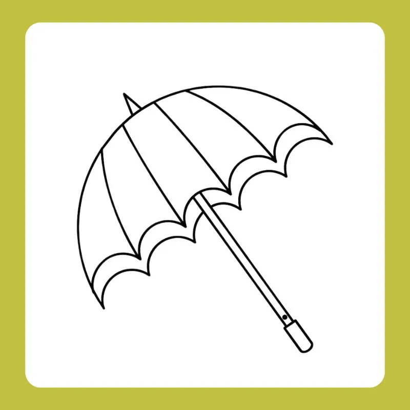 Tranh tô màu cái ô có nhân vật hoạt hình yêu thích của trẻ nhỏ