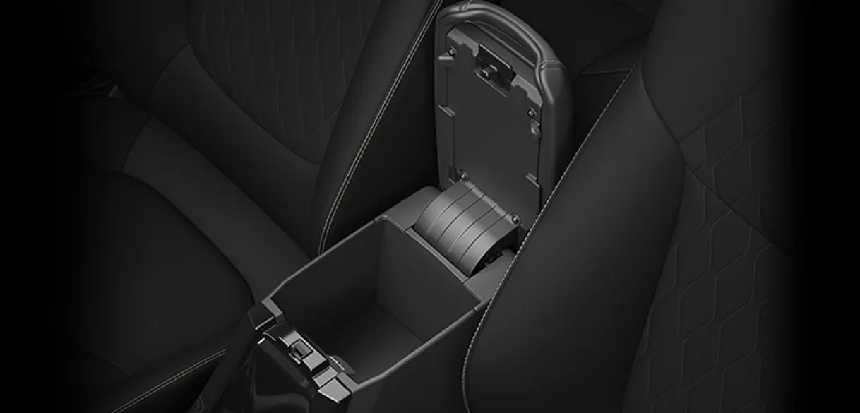 Hộc đựng đồ 2 ngăn tiện lợi của hàng ghế trước xe Toyota 5 chỗ Corolla Altis