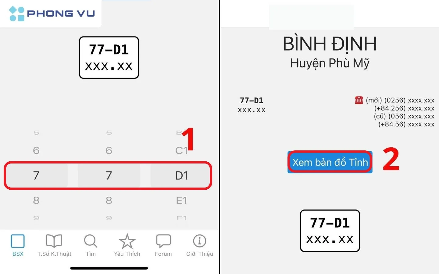 Nhập biển số xe cần tra cứu và xem kết quả