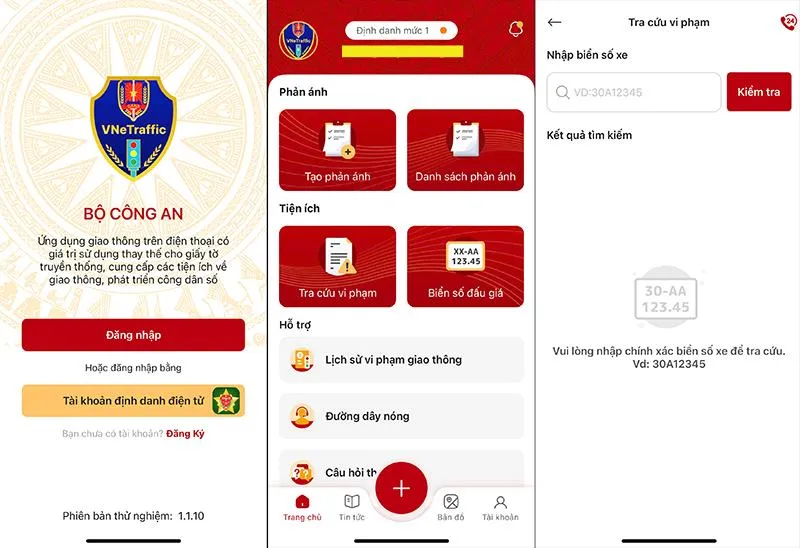 Cách kiểm tra phạt nguội giao thông bằng VNeTraffic