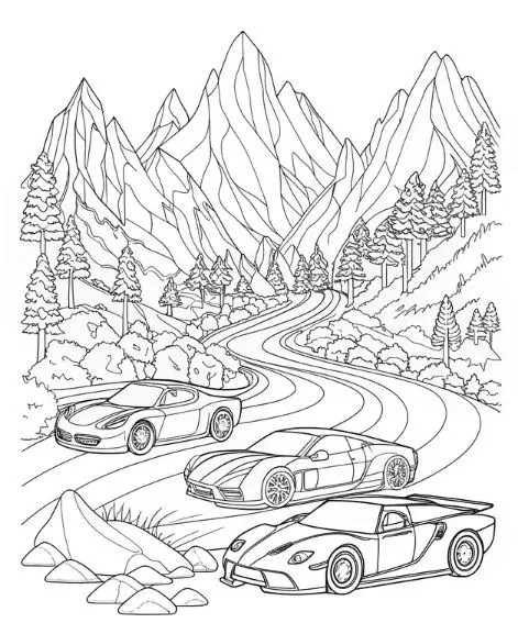 Tô màu xe lamborghini giữa núi rừng