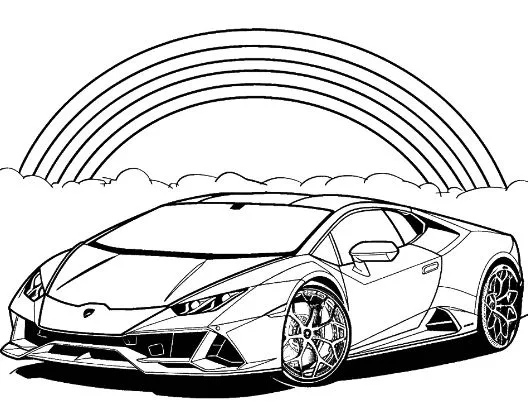 Tranh tô màu Ô tô Lamborghini