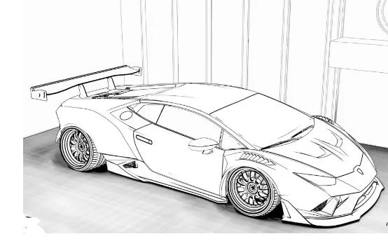 Tranh tô màu lamborghini cực đẹp