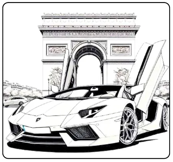 Khám phá thế giới Lamborghini qua tranh tô màu độc đáo