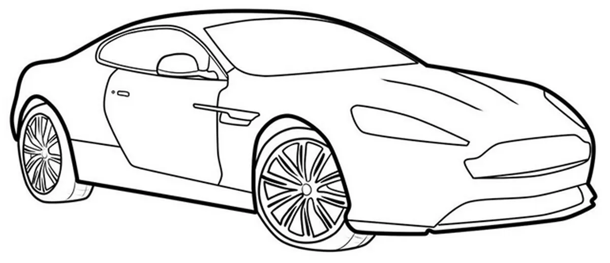Tranh tô màu ô tô dễ thương số 3
