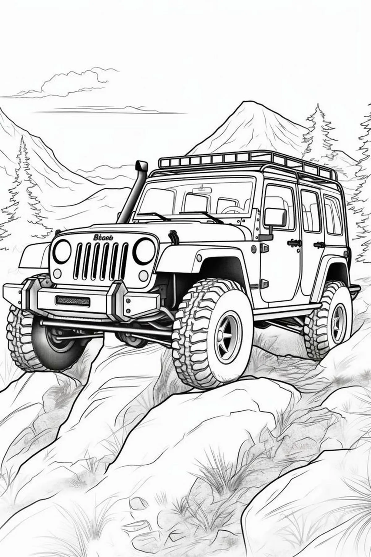 Tranh tô màu ô tô số 3