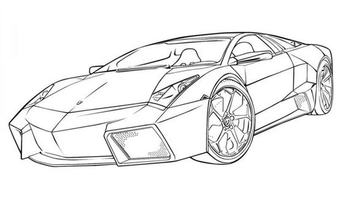 Tranh tô màu ô tô dễ thương số 12