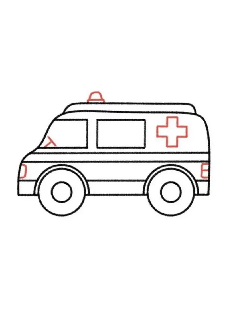 Tranh tô màu xe cứu thương - 9
