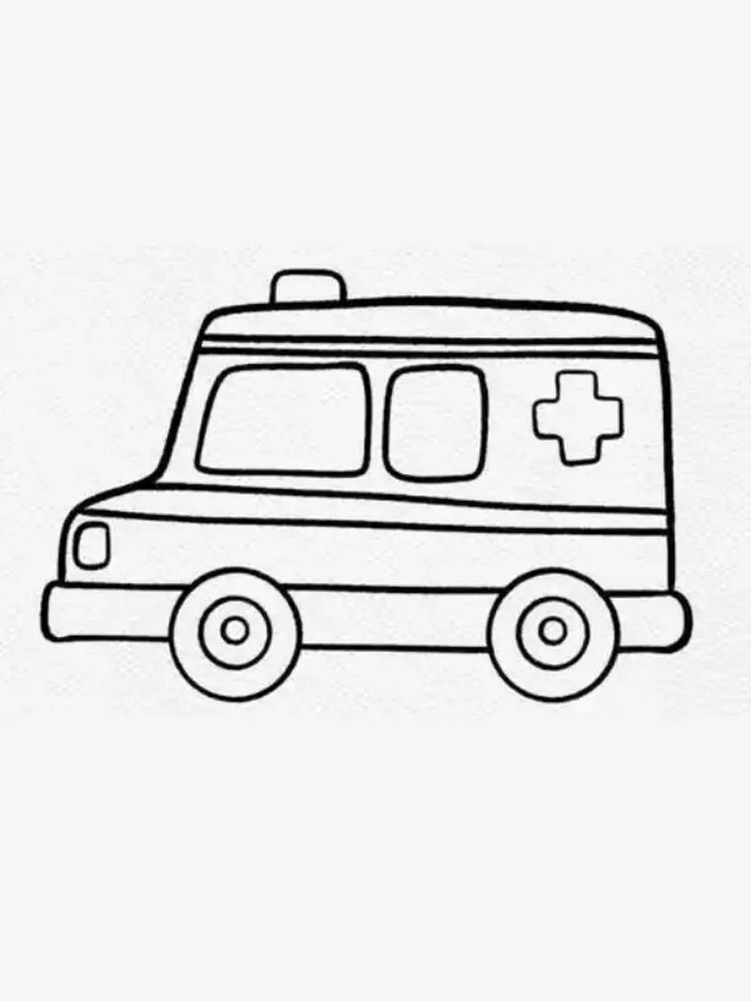 Tranh tô màu xe cứu thương - 14