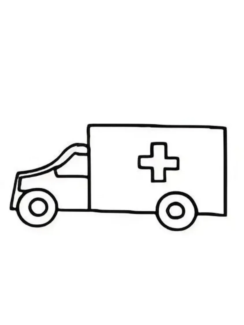 Tranh tô màu xe cứu thương - 17