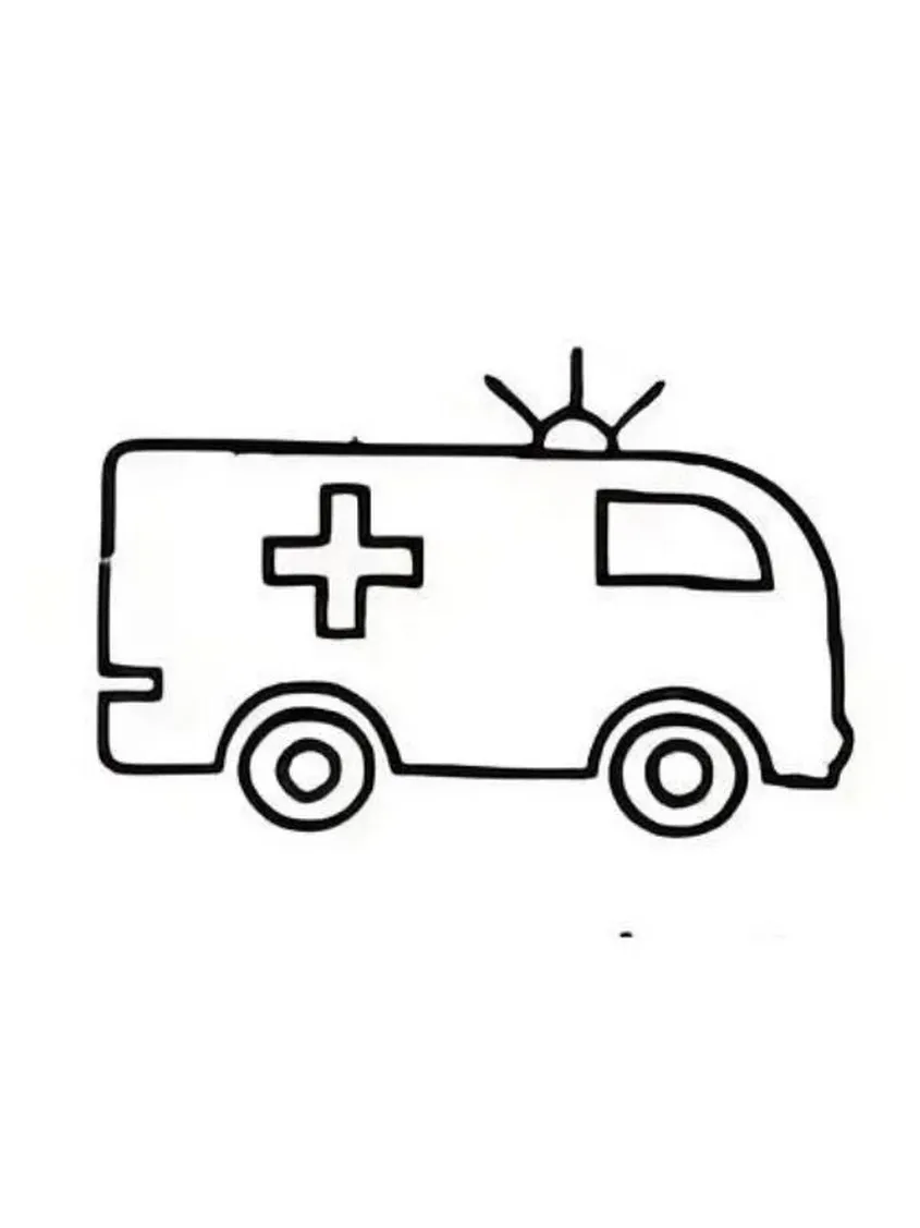Tranh tô màu xe cứu thương - 19