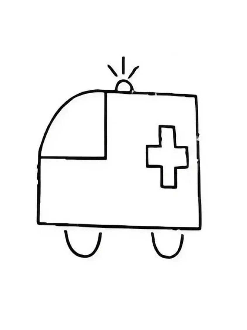 Tranh tô màu xe cứu thương - 21