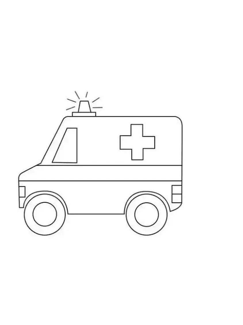 Tranh tô màu xe cứu thương - 22