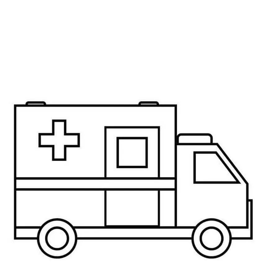 Tranh tô màu xe cứu thương - 33