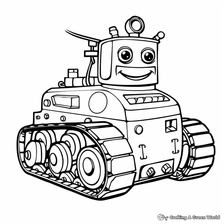 Tranh tô màu xe tải mẫu 14 - Xe tải chở nước