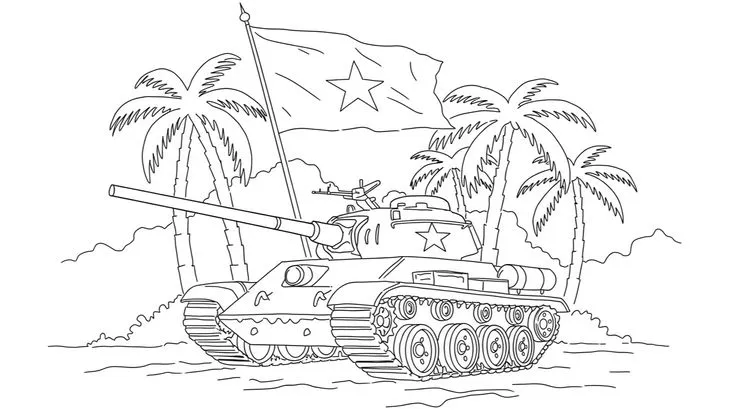 Tranh tô màu xe tải mẫu 22 - Xe tải chở cát