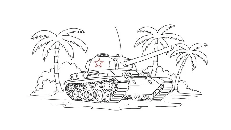 Tranh tô màu xe tải mẫu 23 - Xe tải chở đá