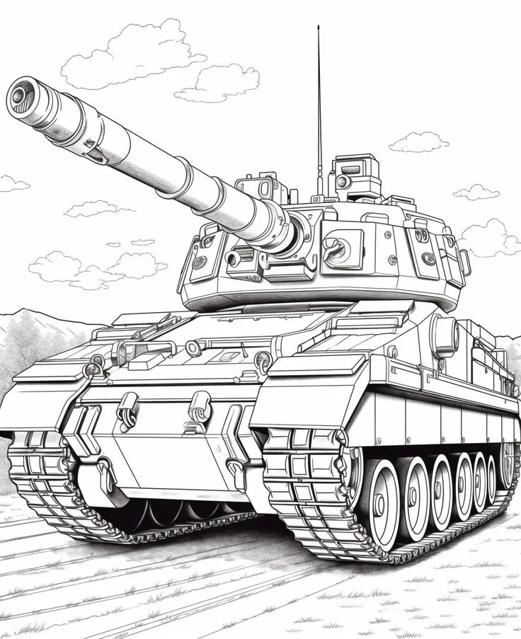 Tranh tô màu xe tải mẫu 31 - Xe tải chở sách vở