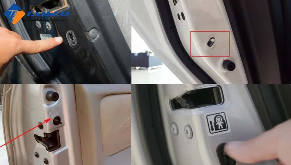 Mở Cửa Ô Tô Bị Khoá An Toàn Và Khóa Trẻ Em