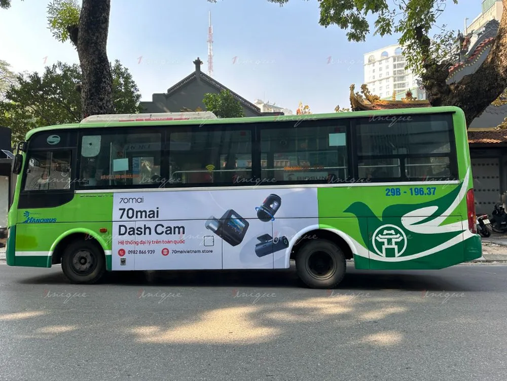 Camera 70mai triển khai chiến dịch quảng cáo xe bus tại Hà Nội