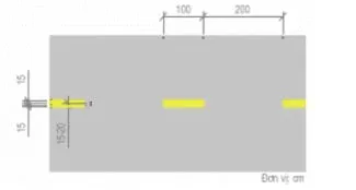 Vạch 1.3 có thể có đoạn đứt nét màu vàng bổ sung