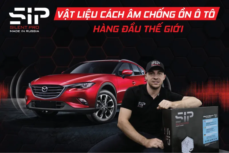 Cận cảnh vật liệu cách âm chống ồn SIP (Russia) chuyên dụng cho khoang máy ô tô