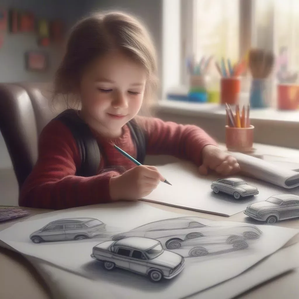 Vẽ phác thảo ô tô mơ ước