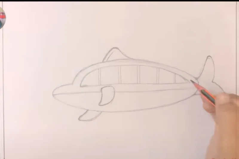 Bước phác thảo hình dáng tổng thể đầu tiên trong cách vẽ ô tô mơ ước