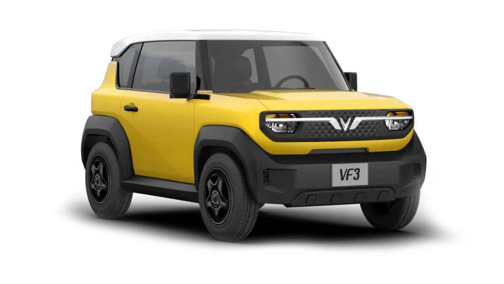Xe điện VinFast VF 3 màu vàng cá tính tại đại lý Cần Thơ