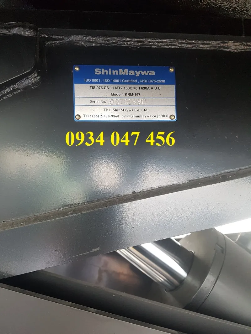 Bảng thông số kỹ thuật (Serial, Model) của hệ thống ben ShinWayma