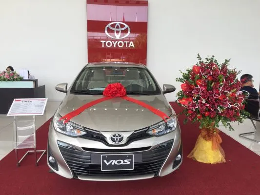 Toyota Vios G 2019 màu vàng cát sang trọng tại Toyota Cẩm Phả