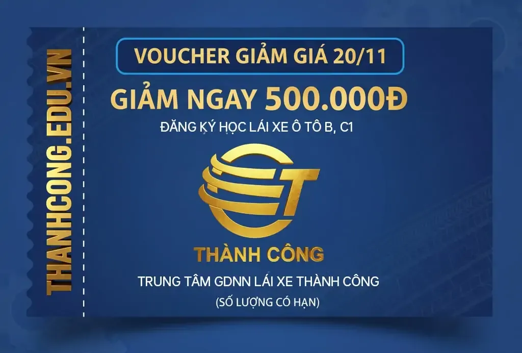 Voucher giảm học phí khóa học lái xe ô tô B1