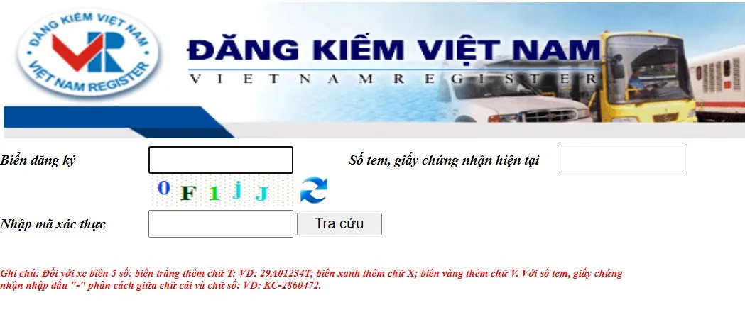 Chọn “Tra cứu thông tin phương tiện” trên website Cục Đăng kiểm để allintitle:tra cứu thông tin xe ô tô