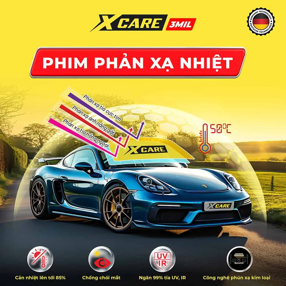 Phim cách nhiệt X-Care công nghệ phản xạ nhiệt, giải pháp chống nóng cho ô tô