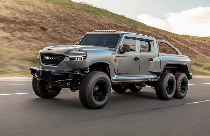 Quái vật xe bán tải 6 bánh Rezvani Motors Hercules độ từ Jeep Gladiator
