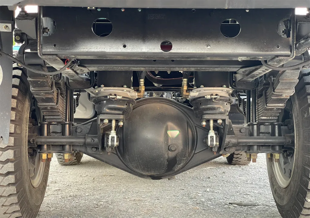 Phần gầm và hệ thống treo của xe ben Chiến Thắng 3.5 tấn