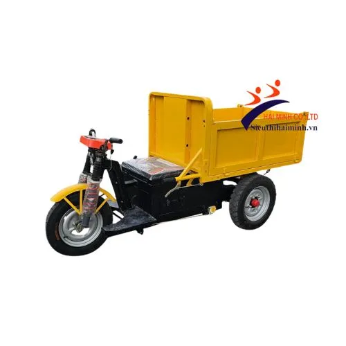 Xe ben điện Hải Minh HM-S3B đang chở vật liệu xây dựng