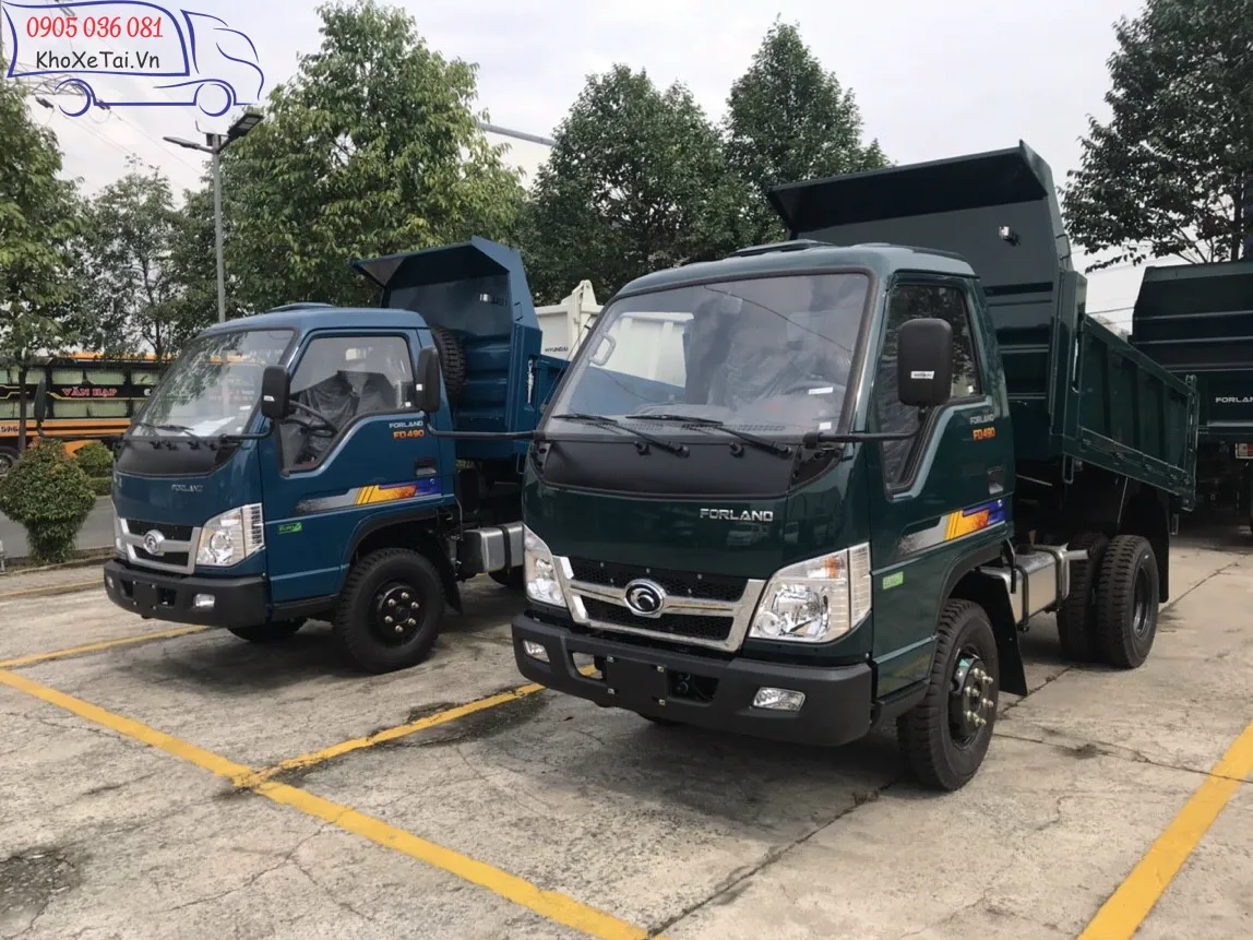 Xe ben FD490 tải trọng 2.49 tấn thùng 2.1 khối, lý tưởng cho vận chuyển vật liệu xây dựng trong thành phố