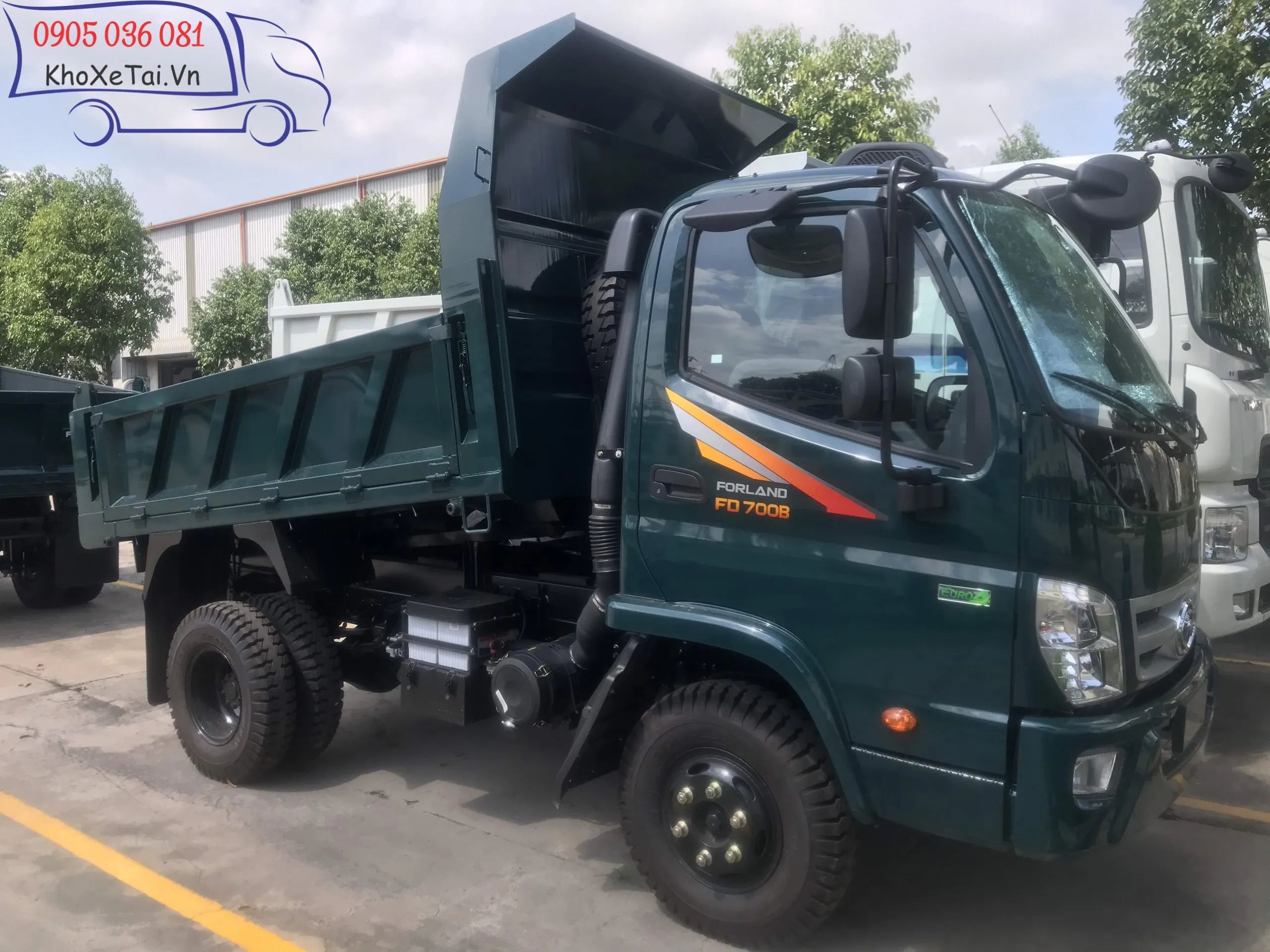 Xe ben FD700B là phiên bản nâng cấp động cơ, sử dụng phanh hơi, đảm bảo an toàn tuyệt đối khi vận hành tải nặng