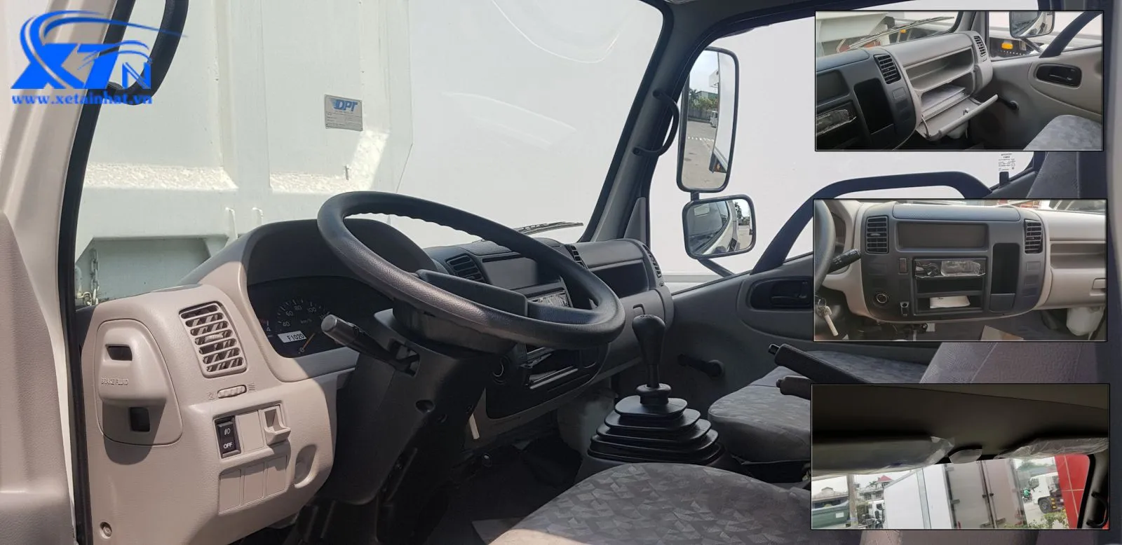 Nội thất rộng rãi và tiện nghi của xe ben Hino 3t5