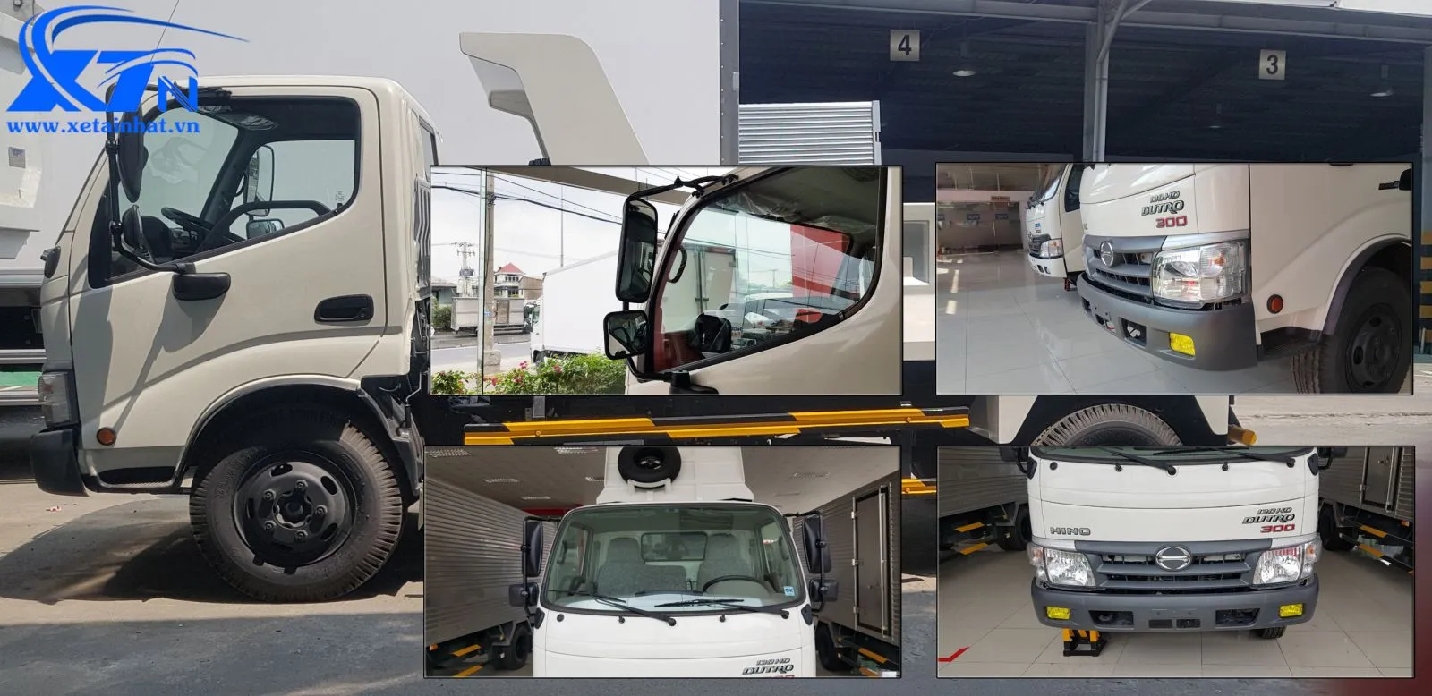 Cabin xe ben Hino 3t5 Dutro với thiết kế khí động học